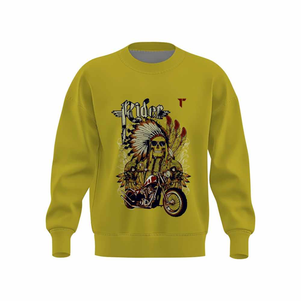 Yellow Night-Rider Skeleton Sweat-Shirt