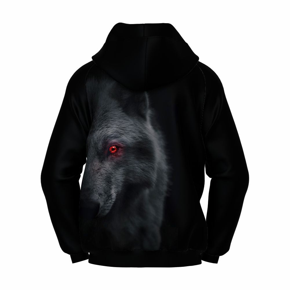 Red Eye Wolf Hoodie