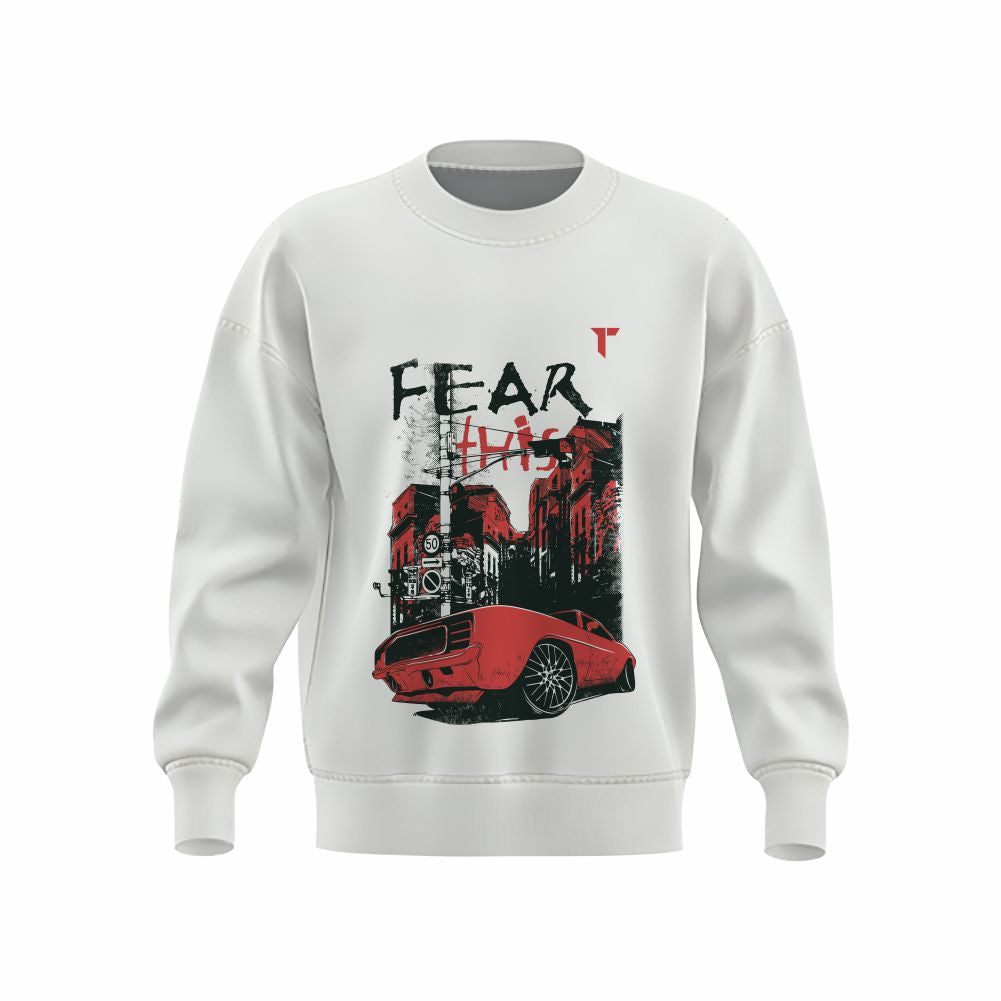 Decent White-Fear Sweat-Shirt